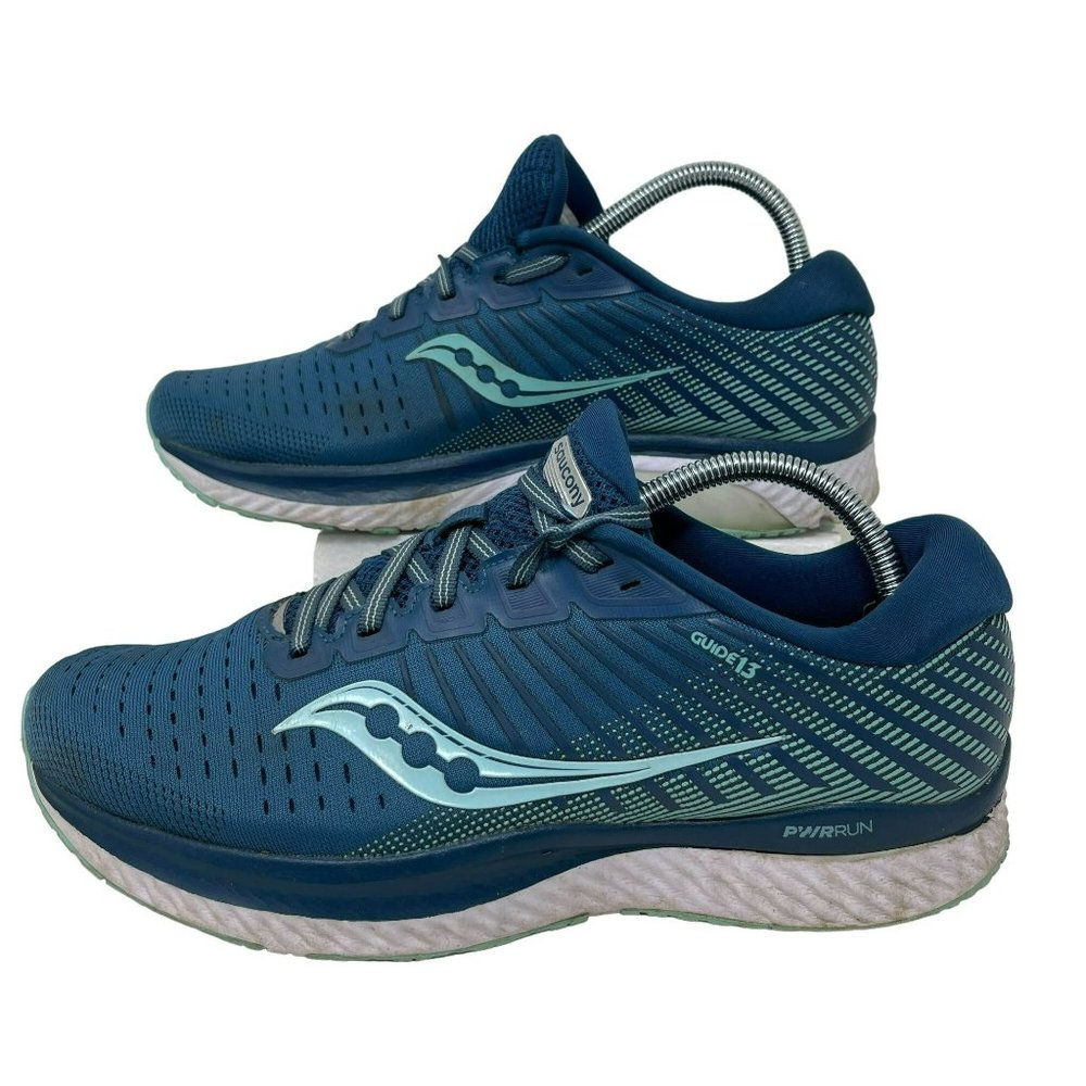 Saucony Womens Guide 13 Blue Running Shoes Sneakers Size 10 S10548-25